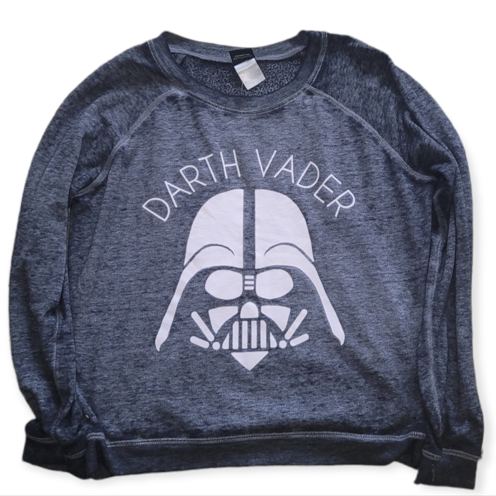 Star Wars Darth Vader Print Lightweight Sweatshirt Size Large Charcoal.